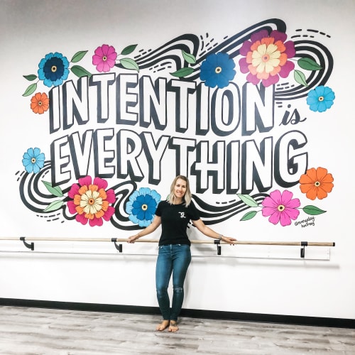 Intention is Everything | Murals by Everyday Hooray | Beets Cycle | Barre in Livermore