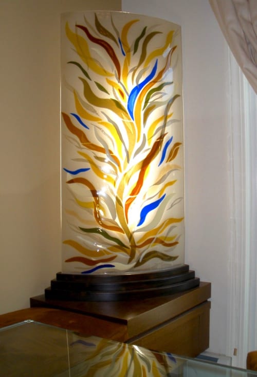 5' Tree of Life Light Sconce/Sculpture | Sconces by Bonnie Rubinstein Glass Studio
