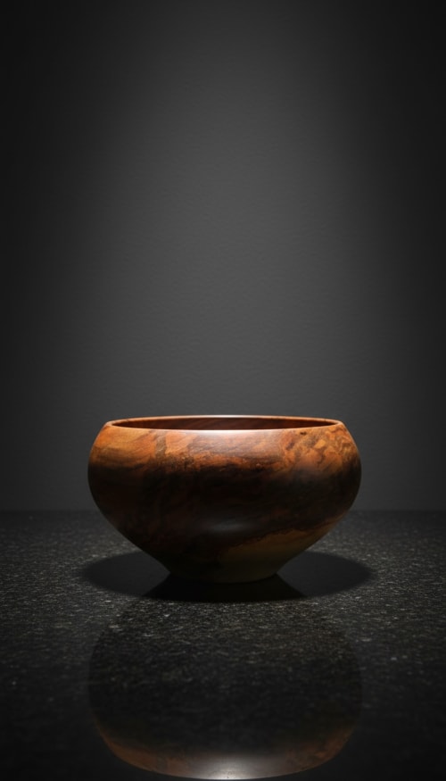 Sculptural Hand-Turned Walnut Bowl – Luxury | Decorative Bowl in Decorative Objects by Holzkunst Samuel Meisinger