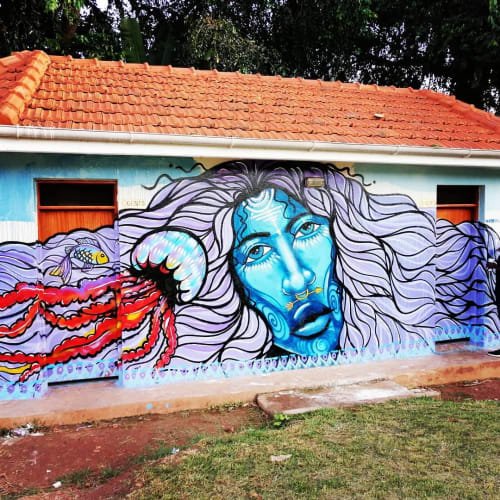 “Vagaya” Mural | Street Murals by Naney Chelwek | Uganda Museum in Kampala