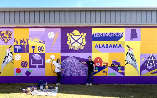 Lexington School community mural - Lexington, AL USA | Murals by Nathan Brown | Lexington School in Lexington