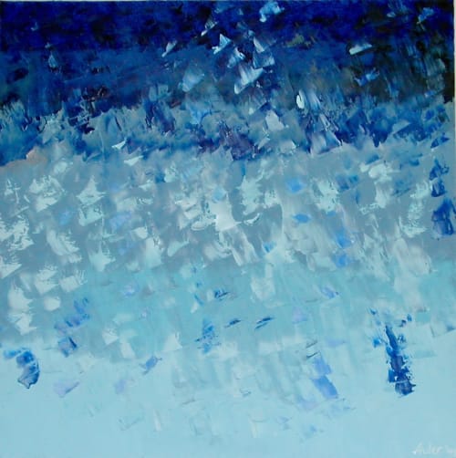 Blue storm | Oil And Acrylic Painting in Paintings by Hugo Auler Jr. Art | ARTLIFE GALLERY in El Segundo