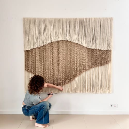 Gaia — Wool and Jute Wall Installation | Tapestry in Wall Hangings by Olivia Fiber Art
