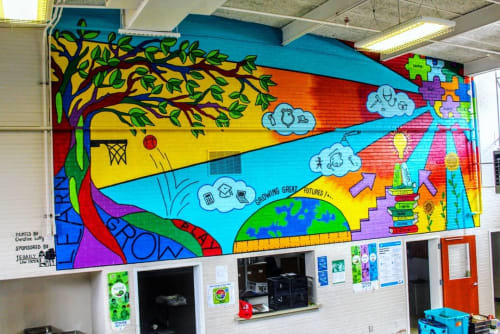 Boys & Girls Club Mural | Murals by Girls Who Paint Murals | Lake City Boys & Girls Club in Lake City