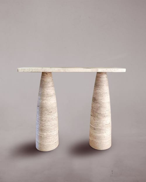 Natural Marble Console Table. Narrow Console Table. Console | Tables by HamamDecor LLC