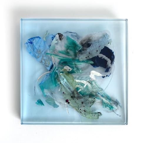 Theia (18 x 18") | Mixed Media by Calina Hiriza