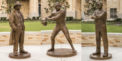 The Parrish Sculptures at TCU | Public Sculptures by David Alan Clark Sculpture | Amon G. Carter Stadium in Fort Worth