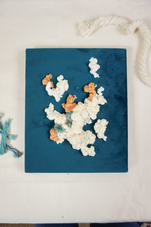 Esmerald and white corals II | Wall Hangings by Mariana Baertl