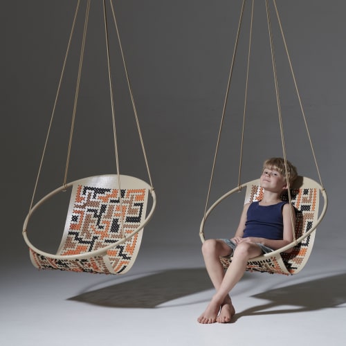 Studio Stirling Embroidery Swing Chair | Chairs by Studio Stirling