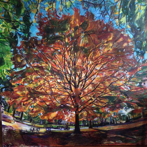 Sugar Maple | Oil And Acrylic Painting in Paintings by Noel Hefele | BYKlyn Cycle in Brooklyn