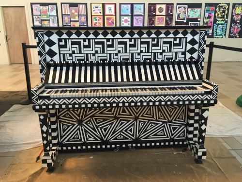 “Patterned Piano: Painted Piano” | Public Mosaics by Jane Glotzer | Foothills in Fort Collins