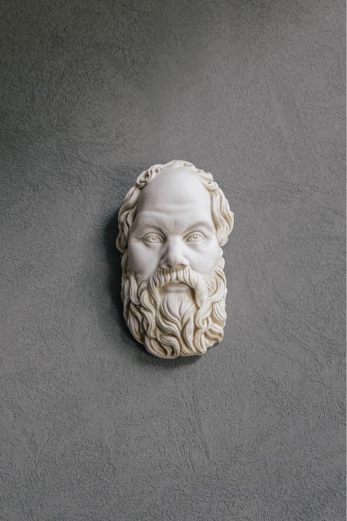 Socrates Mask 'Ephesus Museum' | Wall Sculpture in Wall Hangings by LAGU