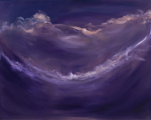 Deep space rhapsody - Abstract night sky painting | Oil And Acrylic Painting in Paintings by Jennifer Baker Fine Art