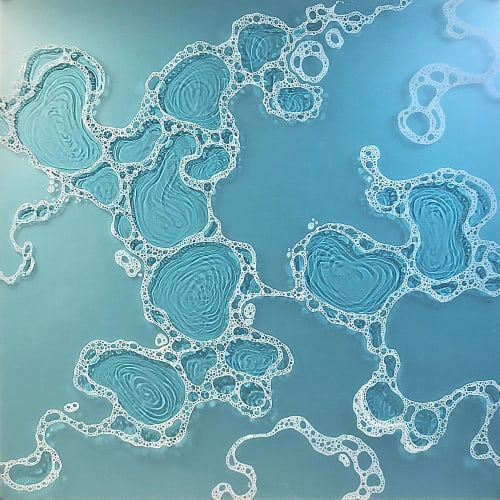 Seafoam Sculptural Drawings | Sculptures by Carla Goldberg Studio Art | Los Gatos in Los Gatos