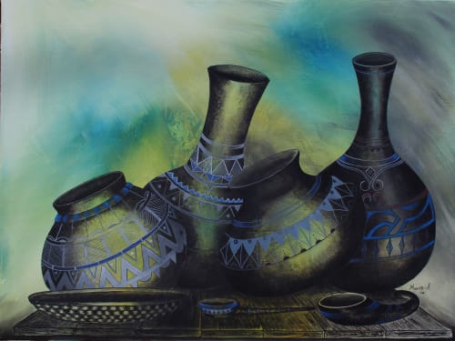 Grandma kitchen tools | Paintings by Mwenye painter | Private Residence in Worcester