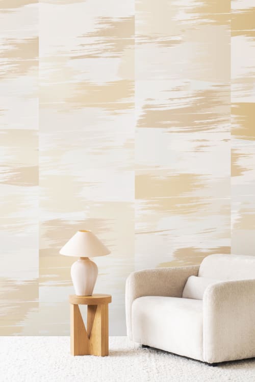 Mirage Grasscloth - Gold | Murals by Emma Hayes