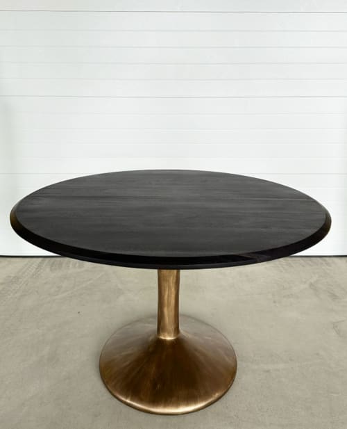 Walnut Round Extension Table | Dining Table in Tables by TRH Furniture