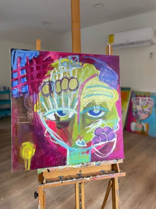 Close Encounter | Sold | Oil And Acrylic Painting in Paintings by Aleea Jaques