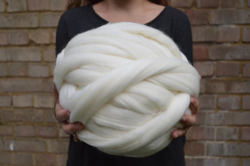 Merino Wool Roving - 16 Micron Superfine Raw Wool - 500g | Wall Hangings by Camille McMurry