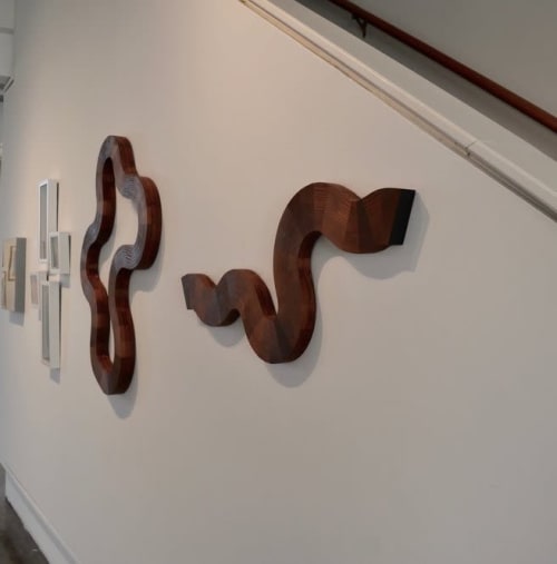 Curious - wall sculpture | Wall Hangings by Lutz Hornischer - Sculptures in Wood & Plaster