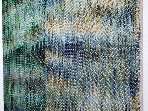 Emerald Tide - Diptych | Mixed Media in Paintings by Jessie Bloom