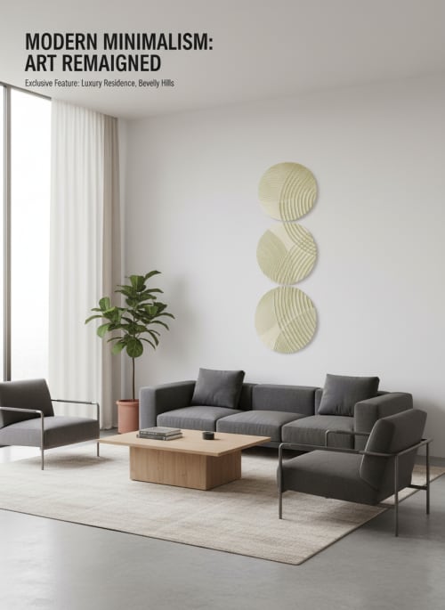 Minimalist contemporary ceramic wall sculpture, wall art | Sculptures by Àlvar Martínez Mestres