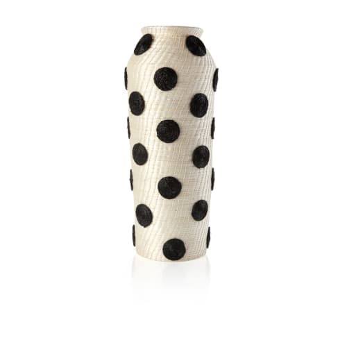 spotted large tall vase cream | Vases & Vessels by Charlie Sprout