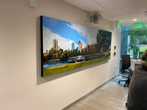 Springfield Park | Oil And Acrylic Painting in Paintings by Keith Doles | Centennial Towers in Jacksonville
