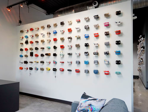 Interactive Vintage Viewmaster art wall - The original virtual reality for Unity Technologies | Wall Treatments by ANTLRE - Hannah Sitzer | Austin in Austin