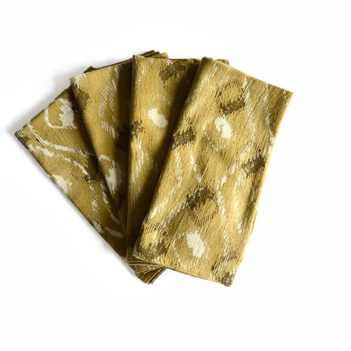 Handblock Printed Napkins - Set of 4 | Bali | Linens & Bedding by ichcha
