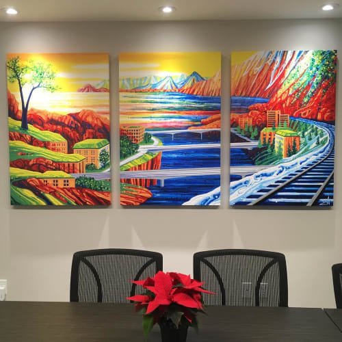 Building Bridges (Italy, Austria + Poland) | Paintings by Amy Shackleton | Compass Wealth Partners in Oshawa