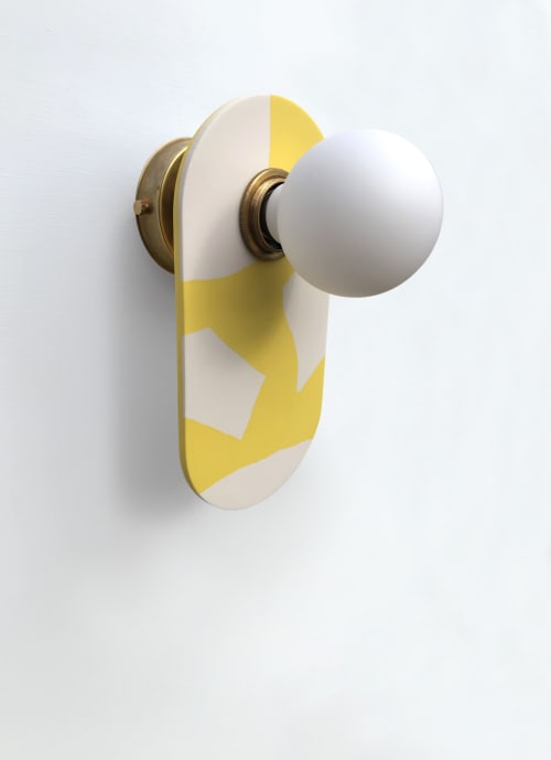 Tutti Frutti - Yellow & White Brass Wall Light-UK & EU only | Sconces by What The Mood
