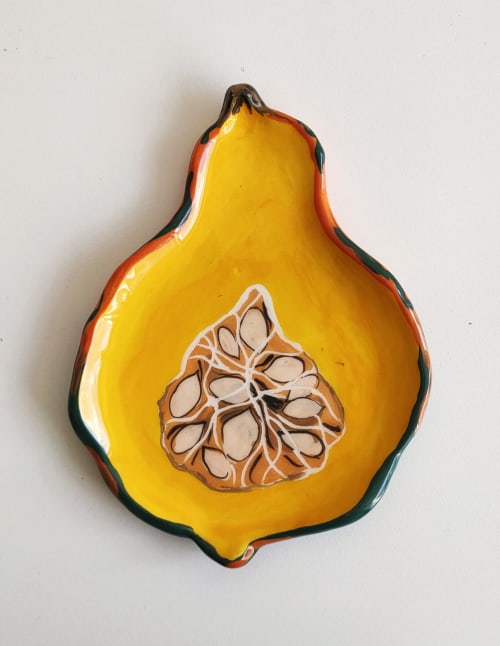 Green & Orange Pumpkin Plate | Dinnerware by Federica Massimi Ceramics
