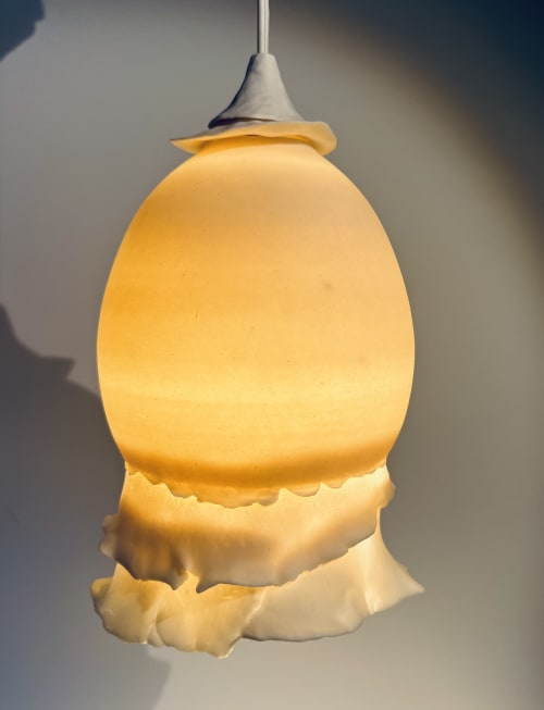 Porcelain Lamp "Little Flower" | Pendants by Helene Fleury