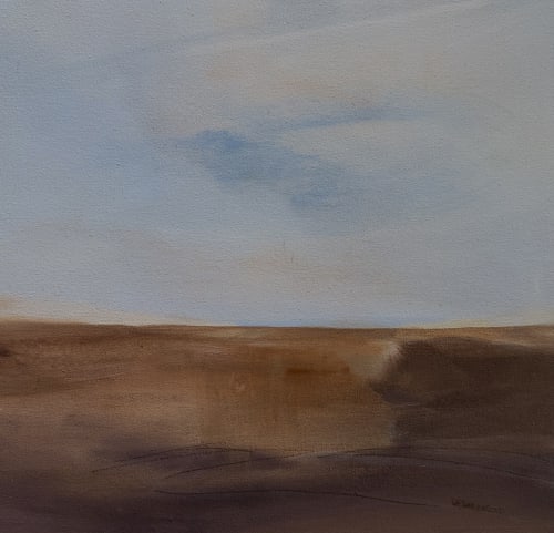 Desert Horizon minimalist color field painting | Paintings by Arohika V