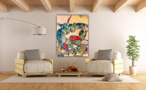 White girl tribal ll | Mixed Media by Anne Beletic | Private Residence in Dallas