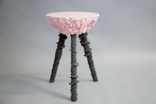 Pink & Black Stool | Chairs by Gavin Stanley Keightley | Plymouth in Plymouth