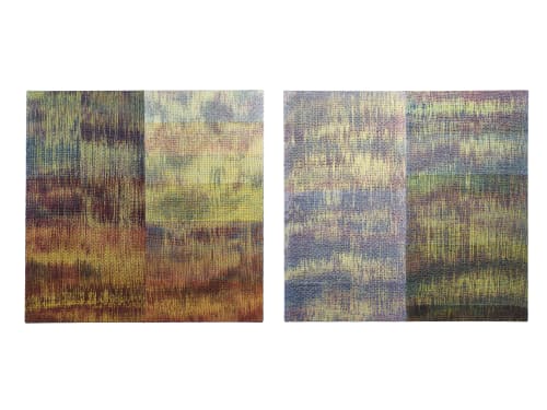 Painted Sunrise - Diptych | Mixed Media in Paintings by Jessie Bloom Studio