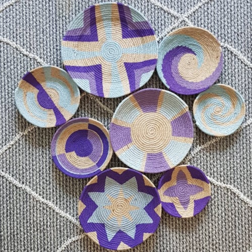 Set of 8 Boho Wall Plate Decor | Decorative Plate in Decorative Objects by Sarmal Design