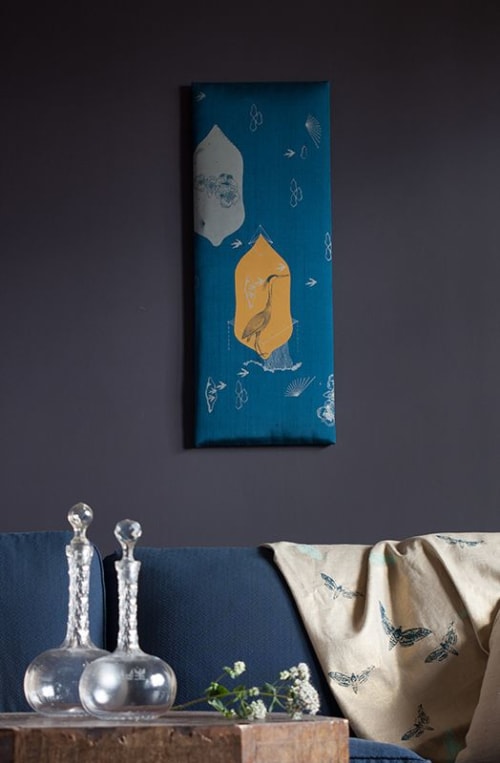 Avon Heron Silk Wallhanging | Wall Hangings by Addicted to Patterns