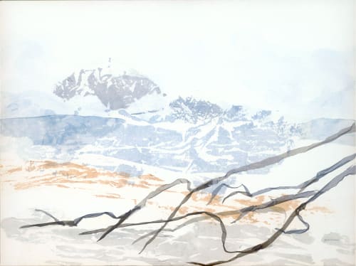 Pre-Wanabi Mountain in Washi | Paintings by Jan Sullivan Fowler