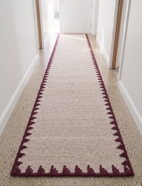 Handwoven Natural Woolen Runner Rug | Rugs by Evergreen Carpets