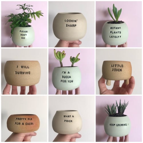 Original Pun Pots | Vases & Vessels by Ceramics by Hannah