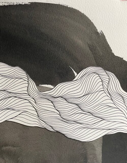 D (Letter D) | Oil And Acrylic Painting in Paintings by Tracie Cheng