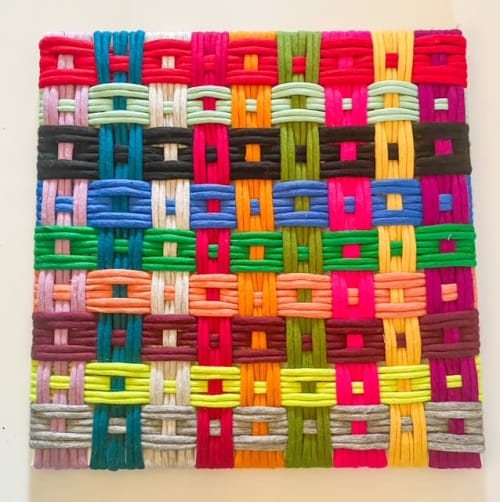 Modern Retro Inspired Fiber Art | Tapestry in Wall Hangings by Courtney Cosgriff