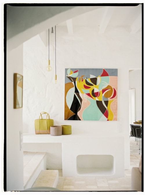 "Anushka" still life hand-painted 100% silk | Wall Sculpture in Wall Hangings by Natalia Lumbreras