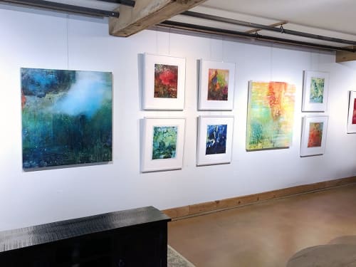 Landing 5 | Paintings by Virginia Bradley Art | North Elm Home in Millerton