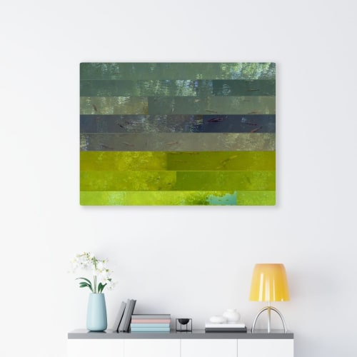 Pond Paradise 00657  --  calm waters, delicate fish, bold ba | Art & Wall Decor by Petra Trimmel