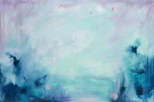 September sky - blue abstract seascape sky painting | Paintings by Jennifer Baker Fine Art