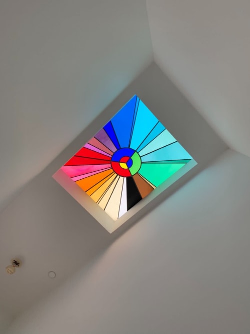 Stained Glass Skylight | Art & Wall Decor by Tom Franco & The Dreams | Yes Theory HQ in Los Angeles